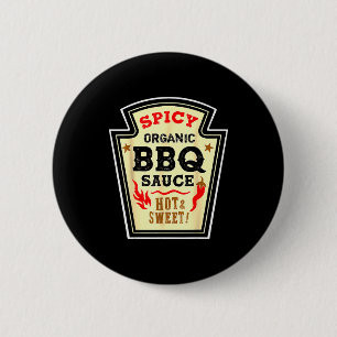 Halloween Lie BBQ sås Rollig Mat Kostym Män Kvinno Knapp