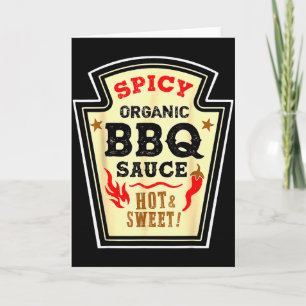 Halloween Lie BBQ-sås Rollig Mat Kostym Män Kvinno Kort