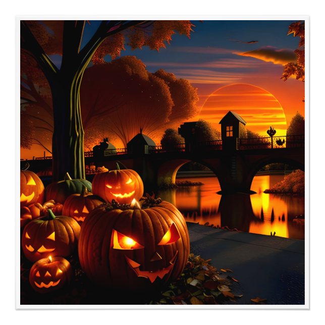 Halloween liggande fototryck (Framsidan)