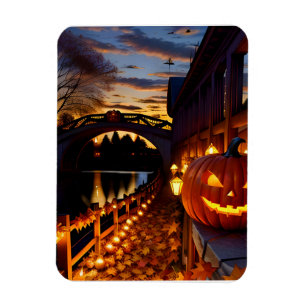 Halloween liggande fyra magnet