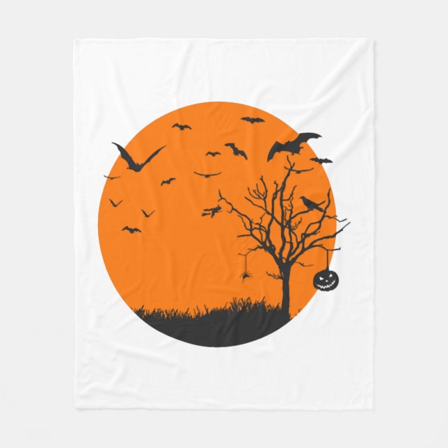 Halloween liggande Halloween-design Fleecefilt (Framsidan)