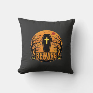Halloween-lik Kista Skräckslig Pumpa Skräck Design Kudde