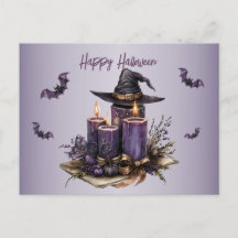Halloween Lila Candles Fladdermus Spooky Scary