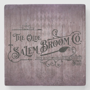 Halloween Lila Grunge Gothic Salem Broom Company Stenunderlägg