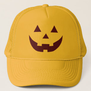 Halloween lila gult Jack o lantern pumpkin Keps