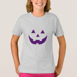 Halloween lila Jack o lantern pumkin ansikte-barn T Shirt