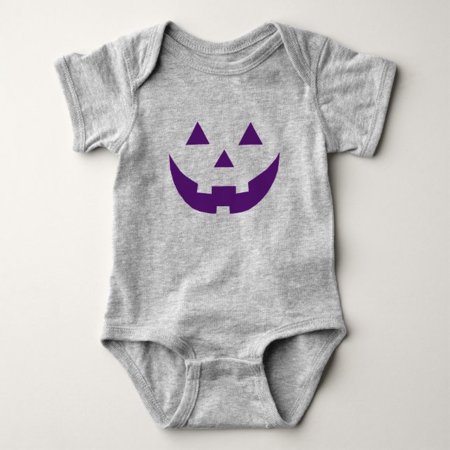 Halloween lila Jack o lantern pumpkindräkt T Shirt (Framsida)