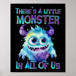 Halloween Lila Monster Poster
