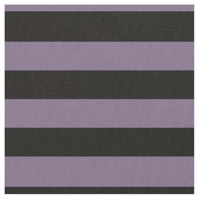 Halloween Lila och Black Bold Rand Fabric Tyg (Närbild)