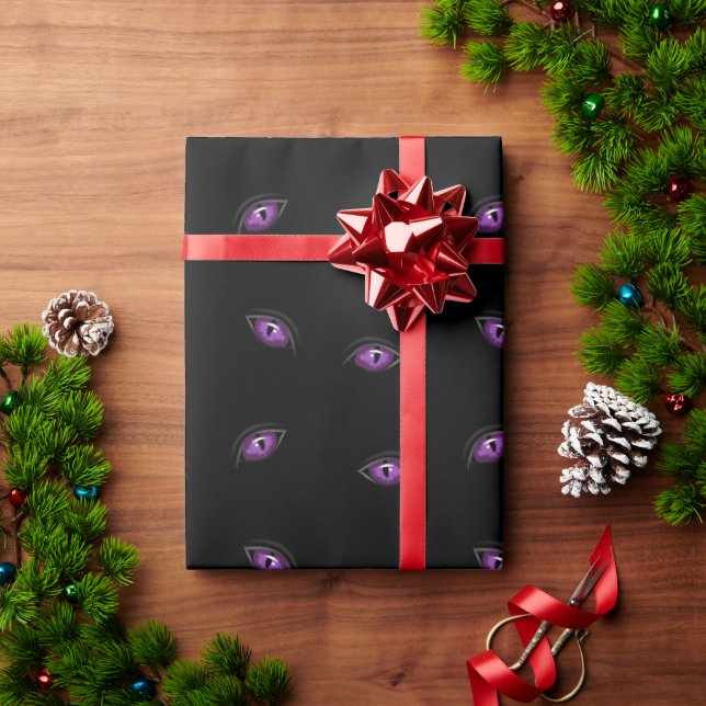 Halloween, Lila Ögon, Bus eller Bössa, Boo Presentpapper (Julgåva)