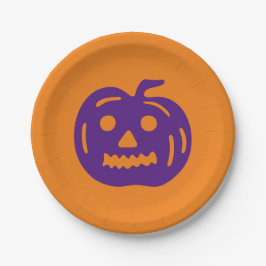 Halloween lila & orange jack o lantern-pooky