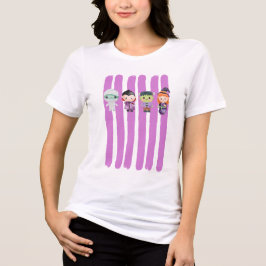 Halloween lila ränder Mummie Vampire T Shirt