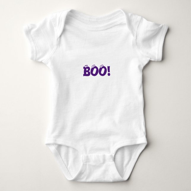 Halloween lila Scary Boo! T Shirt (Framsida)