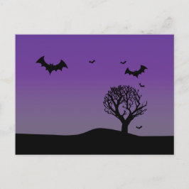 Halloween-lila Vykort