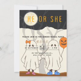 Halloween, lilla boon han eller hon bjuder in inbjudningar