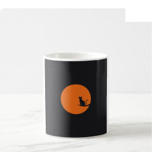 Halloween Linjemugg - Svart & Orange