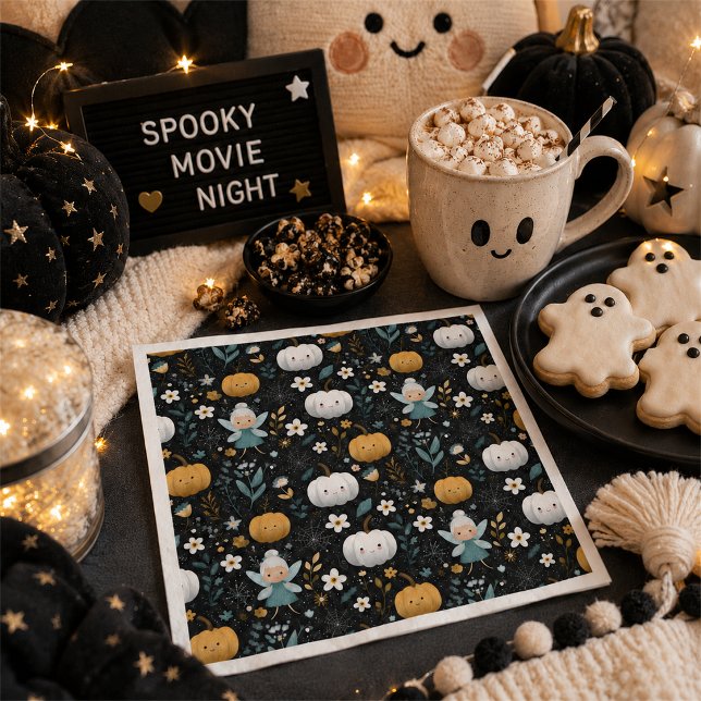 Halloween Liten Pumpa Älva Söt Bebis Shower  Pappersservett (Skapare uppladdad)