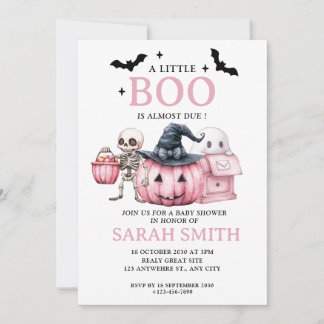 Halloween Little Boo är nästan förträfflig babystö Inbjudningar