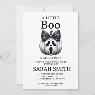 Halloween Little Boo är nästan förträfflig babystö Inbjudningar
