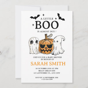 Halloween Little Boo är nästan förträfflig babystö Inbjudningar