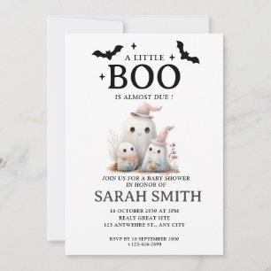Halloween Little Boo är nästan förträfflig babystö Inbjudningar