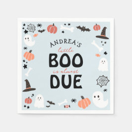 Halloween Little Boo är snart Pojke Shower Pappersservett