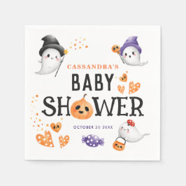 Halloween Little Boo Baby Shower Cute Spöken Pappersservett