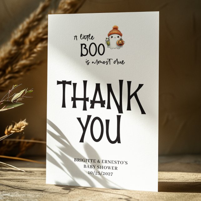 Halloween Little Boo Baby Shower Flat Tack Kort (Skapare uppladdad)