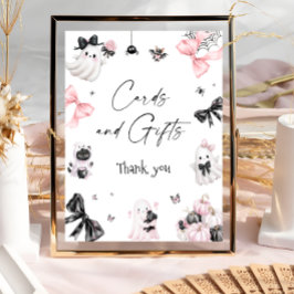 Halloween Little Boo Baby Shower-kort och gåvor Poster