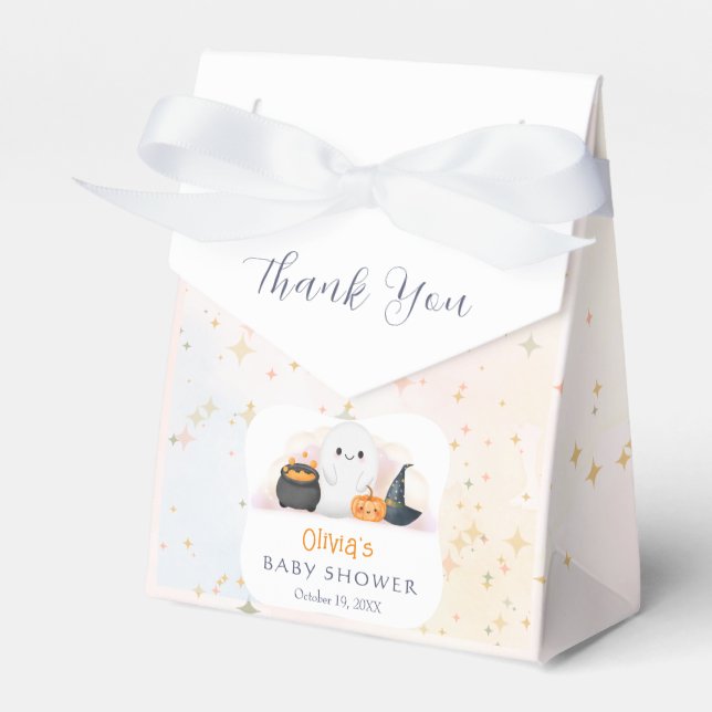 Halloween Little Boo Baby Shower Presentaskar (Framsidan Sidan)