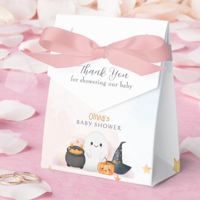 Halloween Little Boo Baby Shower Presentaskar (Bröllop)