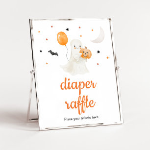 Halloween Little Boo Baby Shower Raffle Poster