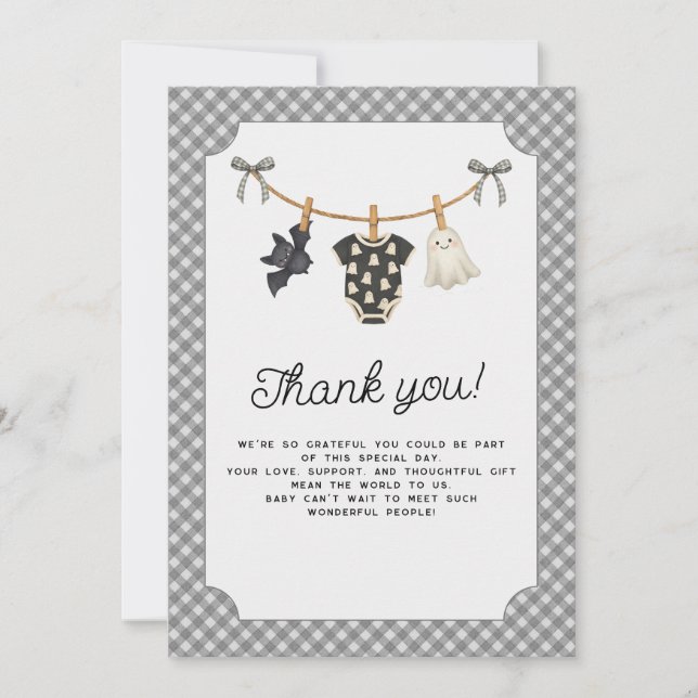 Halloween Little Boo Baby Shower Tack för ditt kor (Framsida)