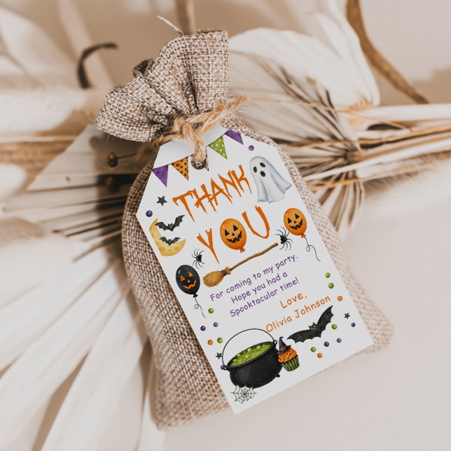 Halloween Little Boo Baby Shower Tacksäger Presentetikett (Skapare uppladdad)