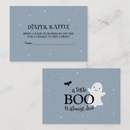 Halloween Little Boo Blue Diaper Raffle Tilläggskort