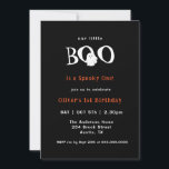Halloween Little boo Cute Ghost Kids 1:a födelseda Inbjudningar<br><div class="desc">Svart och vit,  söt spöke Spooky en första födelsedamotbjudan.</div>