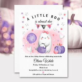 Halloween Little Boo Flicka Shower-inbjudan Inbjudningar