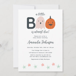 Halloween Little Boo Flicka Shower-inbjudan Inbjudningar