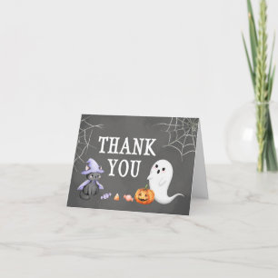 Halloween Little Boo Ghost Baby Shower Tack Kort