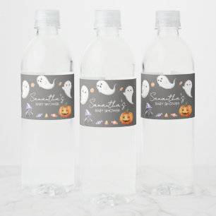 Halloween Little Boo Ghost Baby Shower Vattenflaskor Etikett