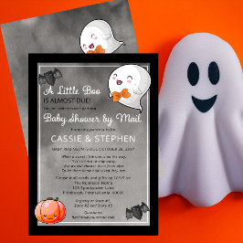 Halloween Little Boo Ghost Boy Shower by Mail Inbjudningar