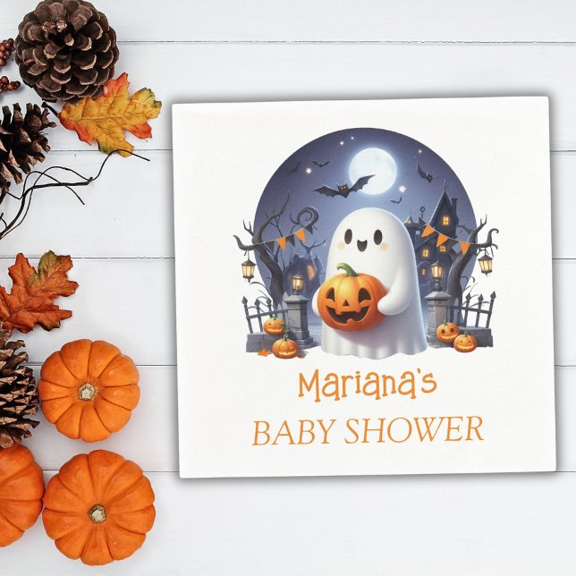 Halloween Little Boo Ghost Boy Shower Pappersservett (Skapare uppladdad)