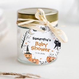 Halloween Little Boo Ghost Pumpkin Baby Shower Gåvor Etiketter