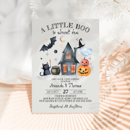 Halloween Little Boo Pumpkin Baby Shower Inbjudningar