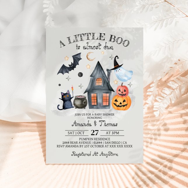 Halloween Little Boo Pumpkin Baby Shower Inbjudningar (Skapare uppladdad)