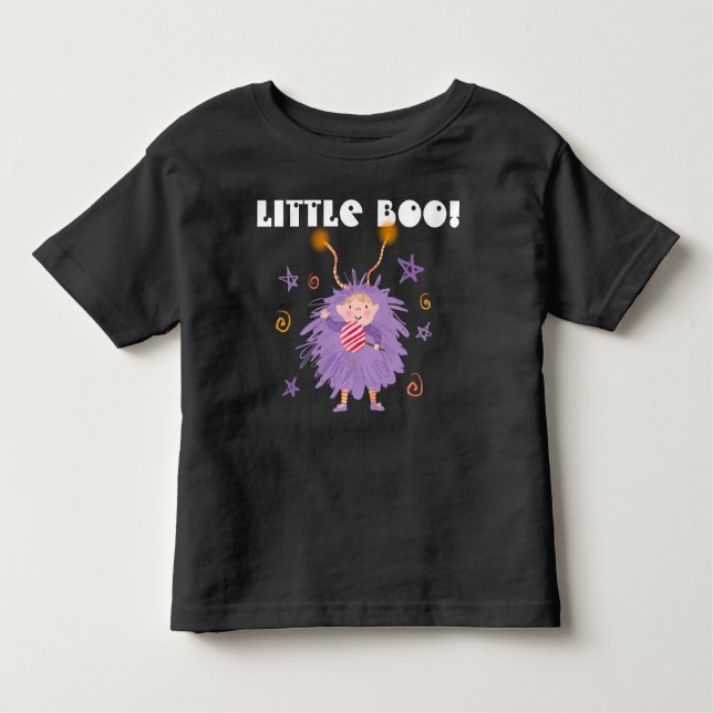 Halloween Little Boo roligt söt karaktär T Shirt (Framsida)