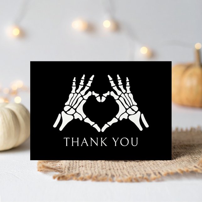 Halloween Little Boo Skeleton Baby Shower Tack Kort (Skapare uppladdad)