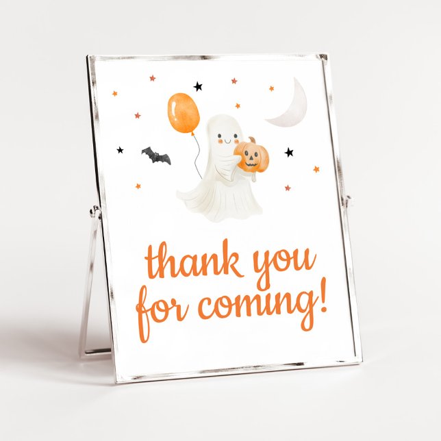 Halloween Little Boo Tack för att du kom Poster (A Little Boo Baby Shower Thank you for Coming Sign)