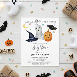 Halloween Little Boo Watercolor Baby Shower