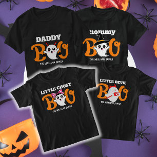 Halloween Little Ghost Boo Boy Family Matching T Shirt